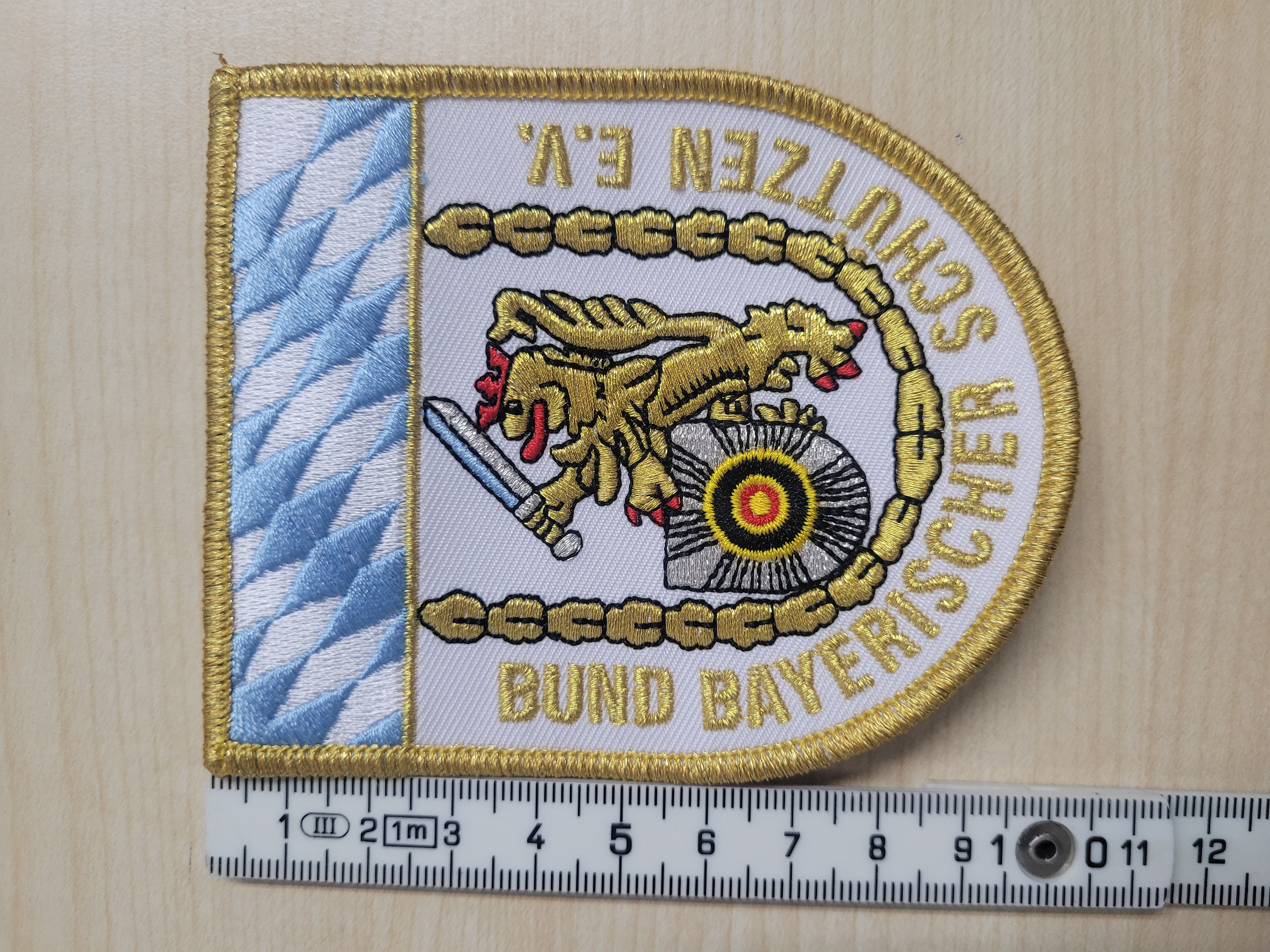 BBS-Aufnäher, gross, weiß